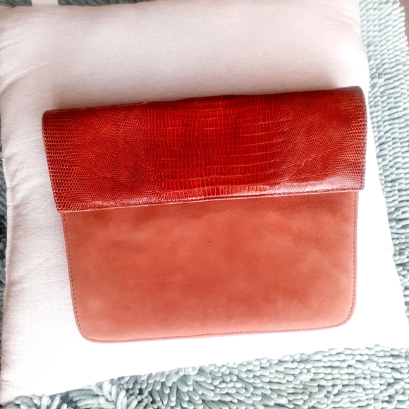 VTG Genuine Lizard leather Clutch bag purse - Picture 3 of 6